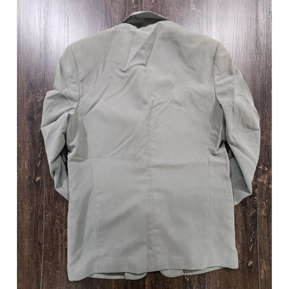 Claiborne Blazer Jacket Mens 40R Brown Gray Rayon Blend Three Button Up Career - Picture 4 of 6